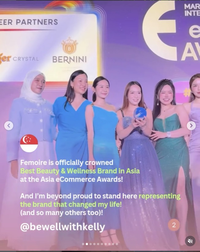 Femoire team on stage at the Asia eCommerce Awards